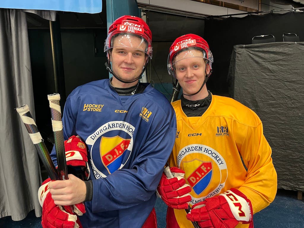 Lucas Stockselius Melvin Wersäll på Djurgårdens träning