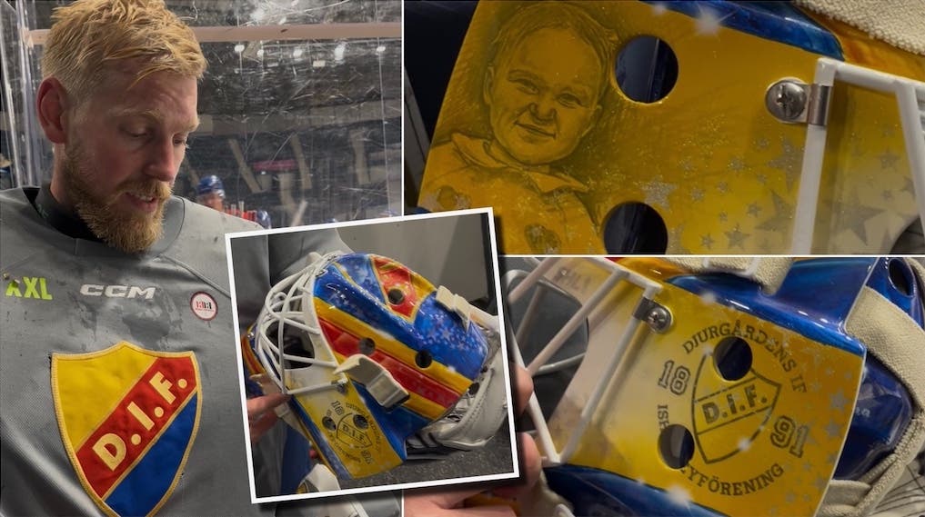 Magnus Hellberg målvaktshjälm Djurgården