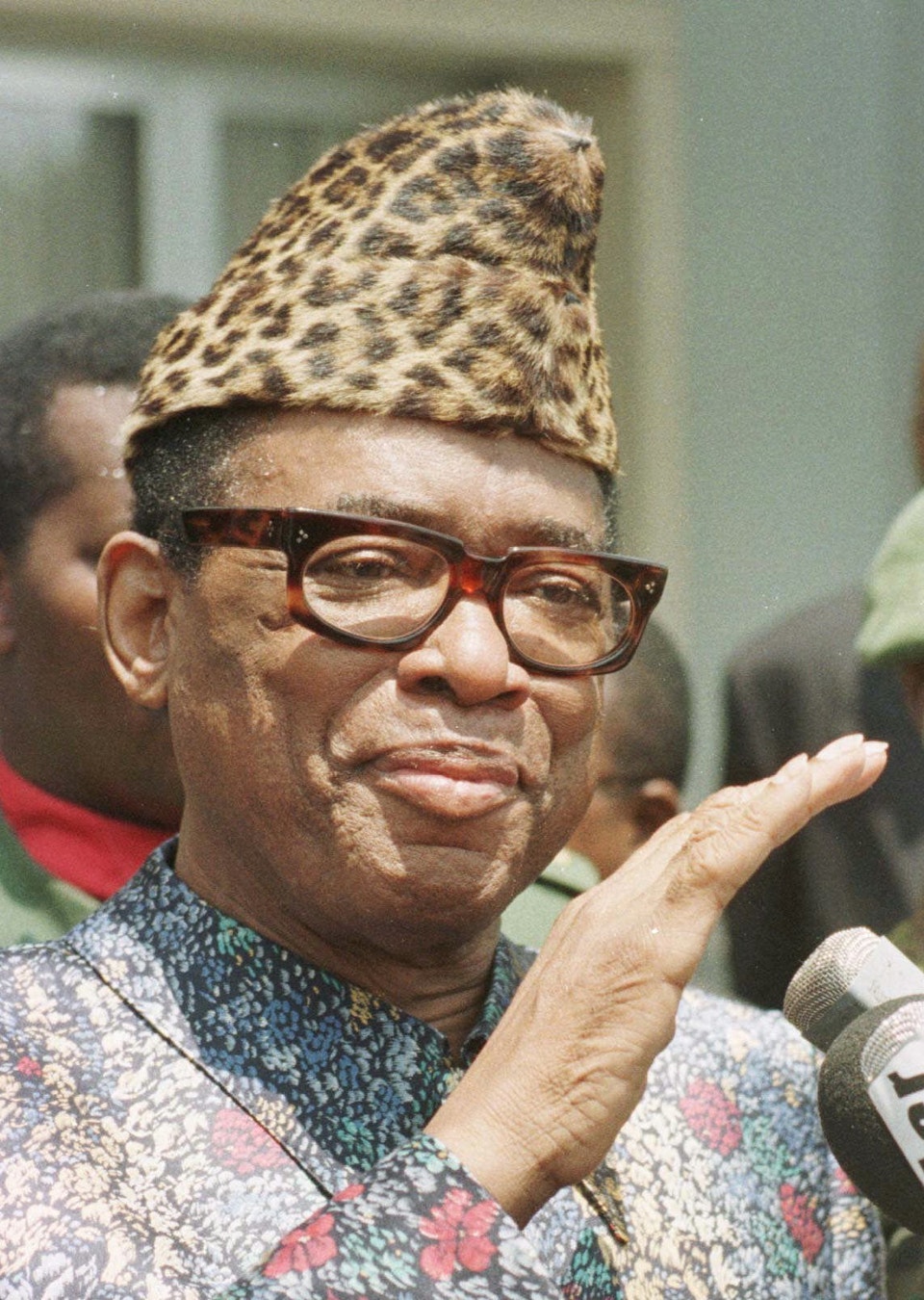 Dåvarande diktatorn Mobutu Sese Seko.