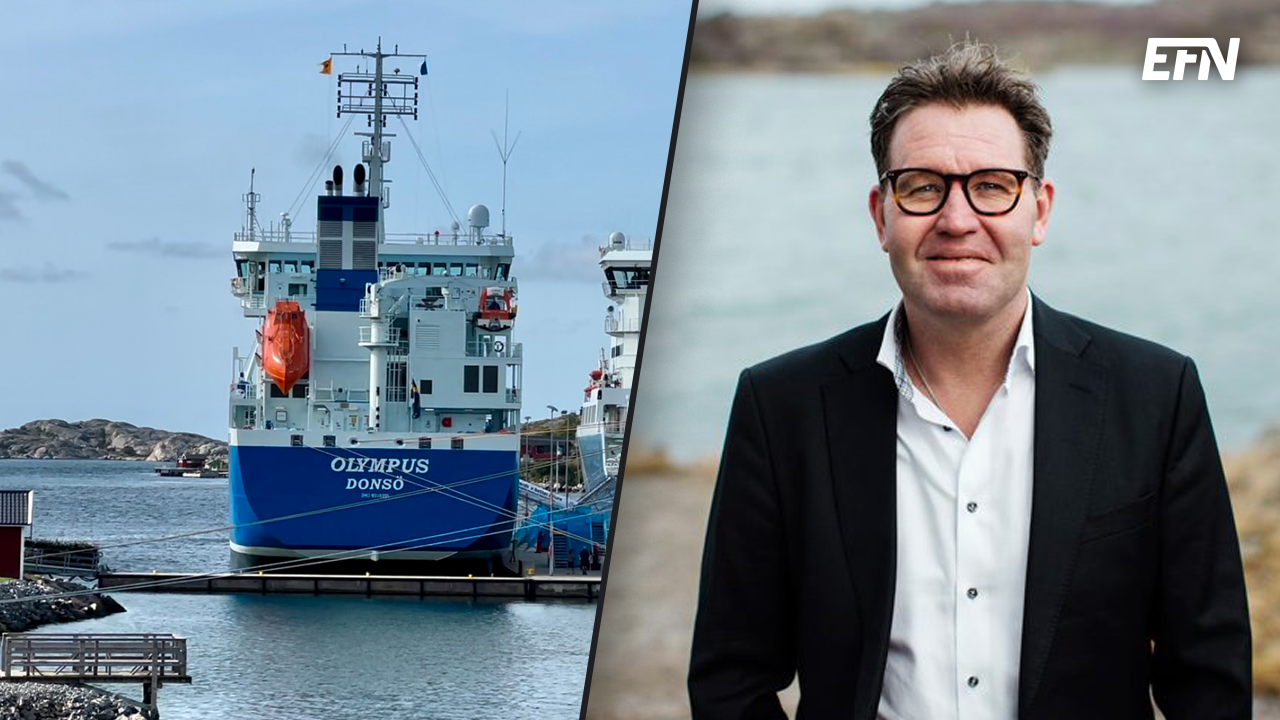 Jonas Backman, vd för Sirius rederi, gläds åt den nya fartygsbeställningen.