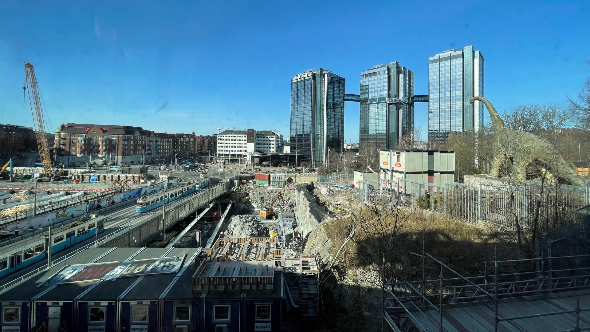 Västlänken - bygge pågår vid Korsvägen. (Arkivbild)