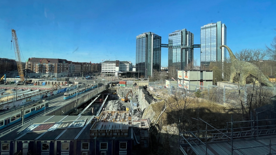 Västlänken - bygge pågår vid Korsvägen. (Arkivbild)