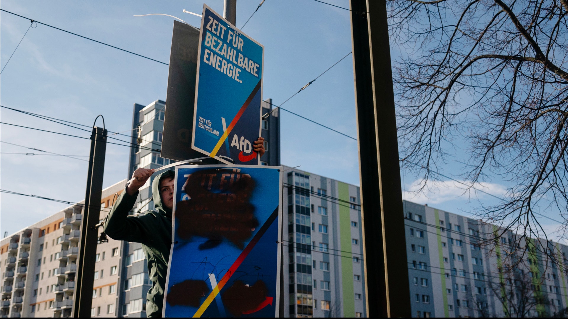 AfD valmöte affischer