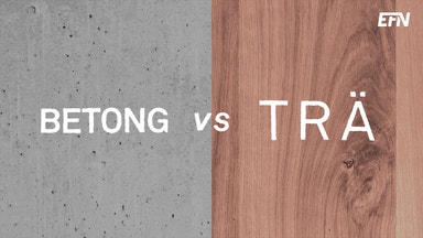 Den stora materialmatchen - betong mot trä