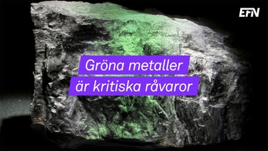 Brist på gröna metaller hotar klimatmålen