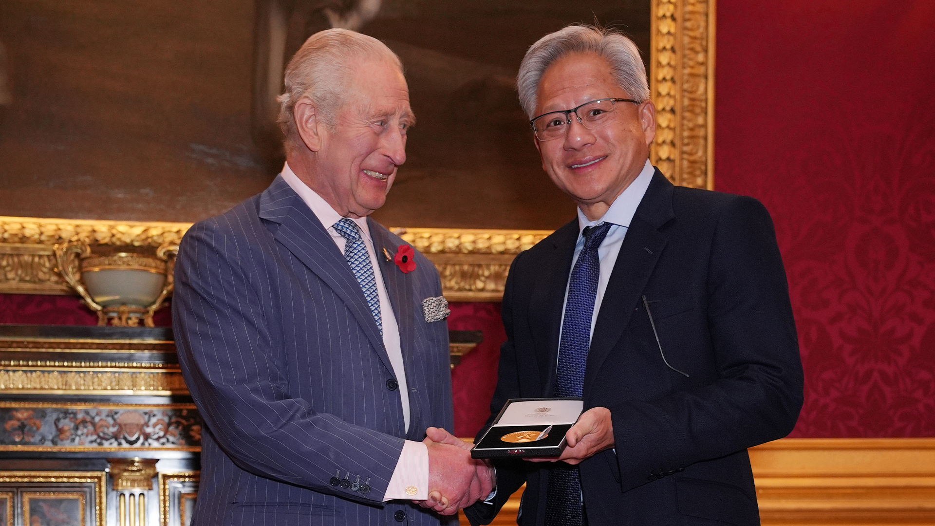Kung Charles och Jensen Huang Nvidia London