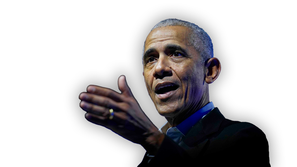 Frilagd bild av Barack Obama i svart kostym.