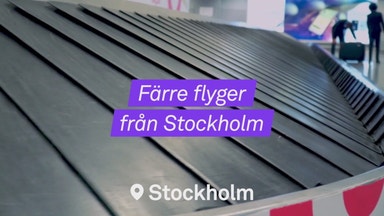 Färre flyger från Stockholm
