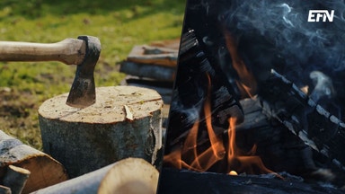 Rädsla för elprischock tömmer landets vedlager