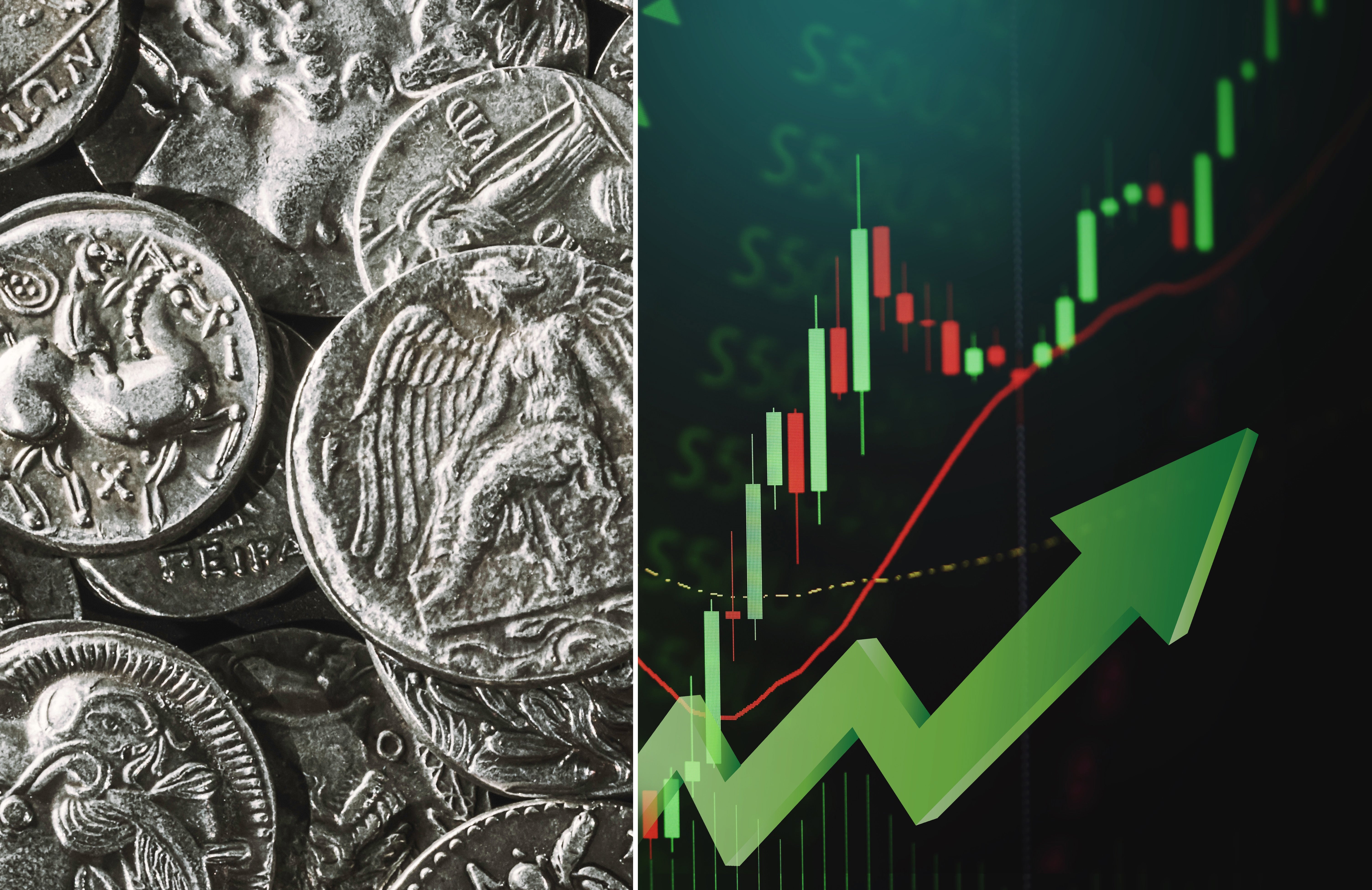 Silverpriserna stiger kraftigt i spåren av den globala oron