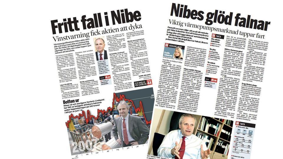 Nibe tidigare artiklar Dagens industri 