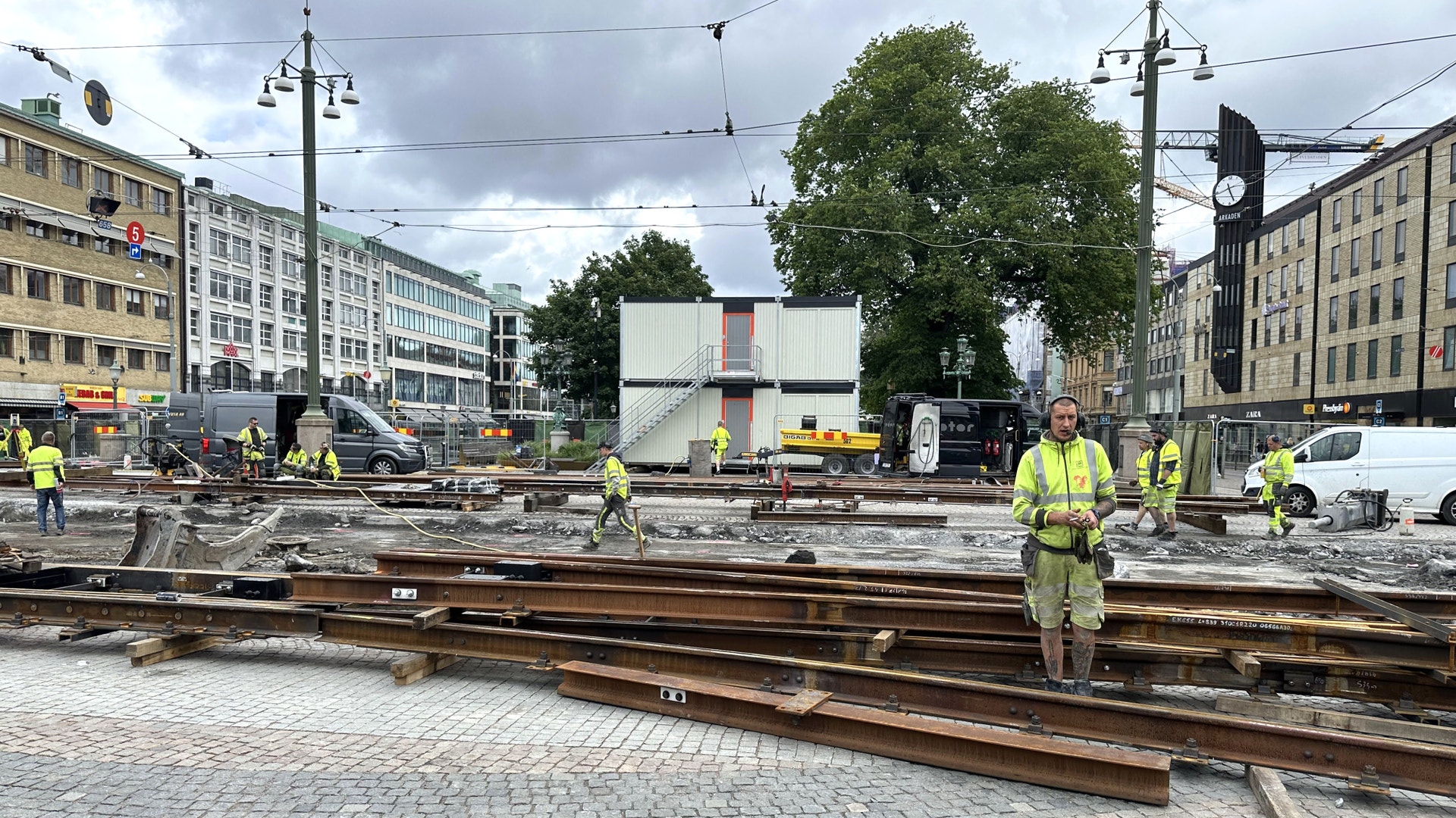 Spårbyte i Brunnsparken, Göteborg
