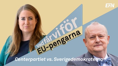 EU-duellen: Dick Erixon, Sverigedemokraterna, och Emma Wiesner, Centerpartiet