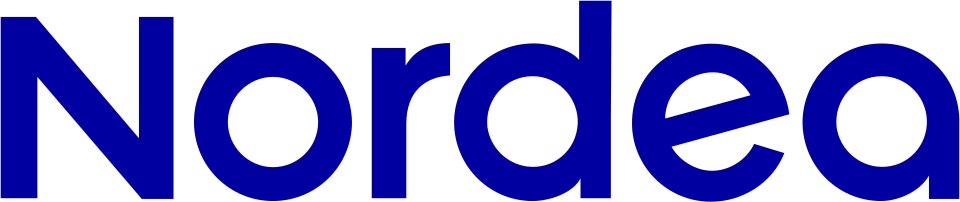 Nordeas logotyp: ordet Nordea i blå text.