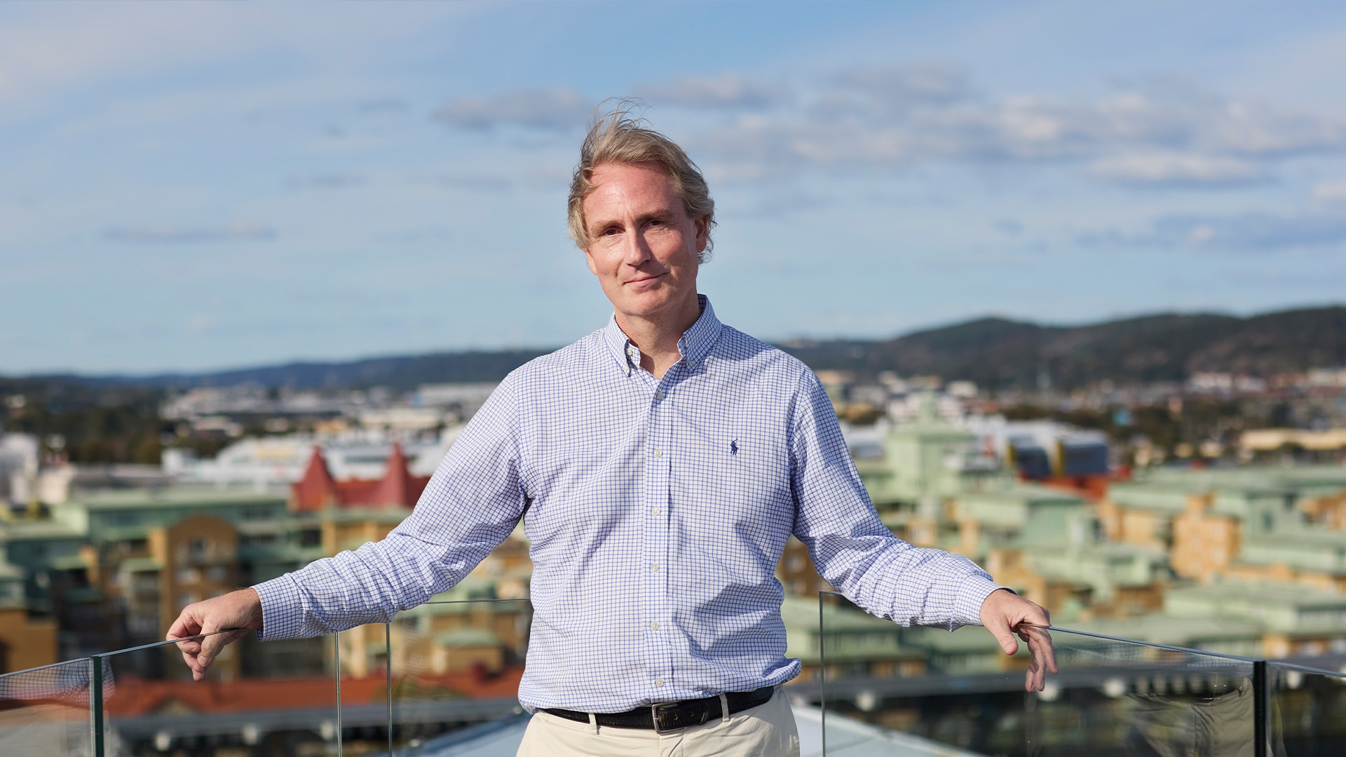 Erik Selin i sin hemstad. Göteborg.