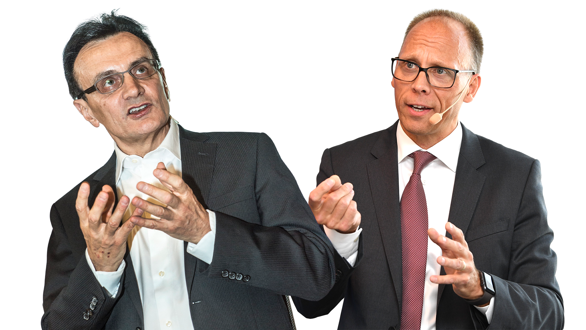 Astra Zenecas vd Pascal Soriot och Nordeas vd Frank Vang-Jensen.