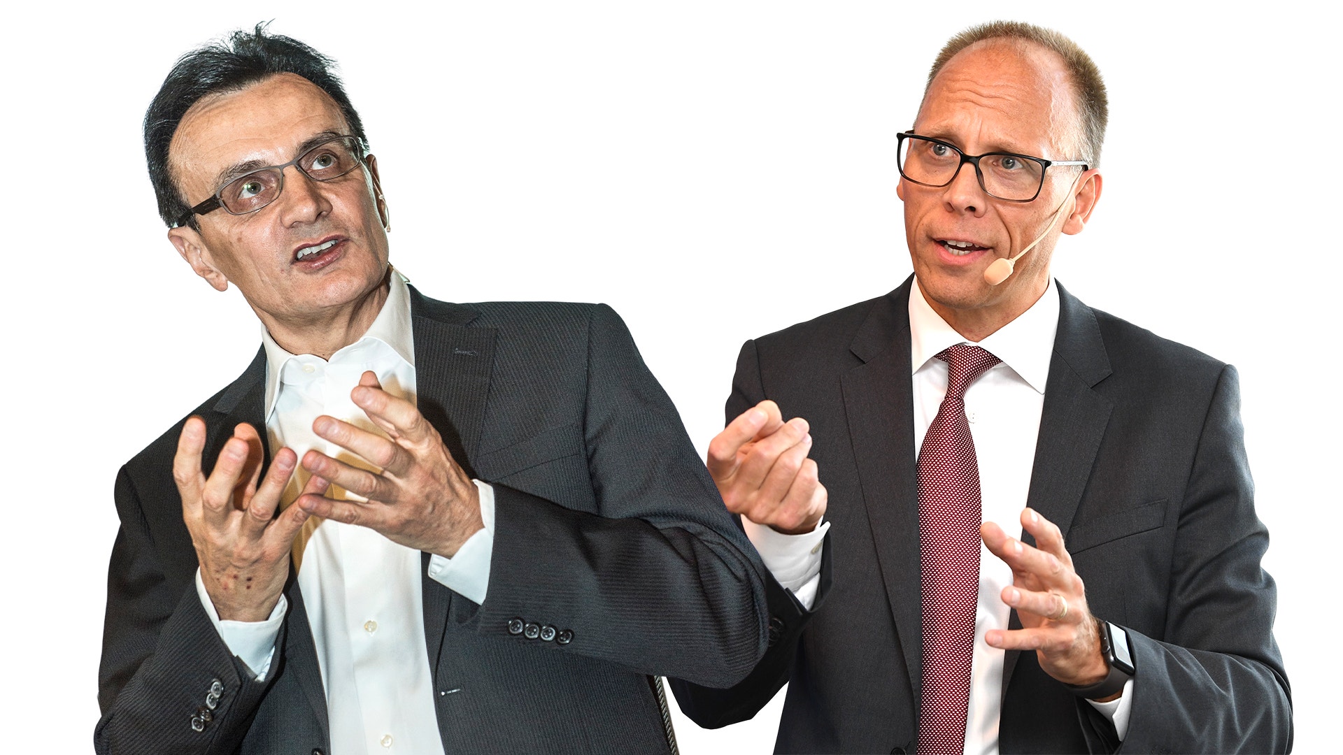 Astra Zenecas vd Pascal Soriot och Nordeas vd Frank Vang-Jensen.