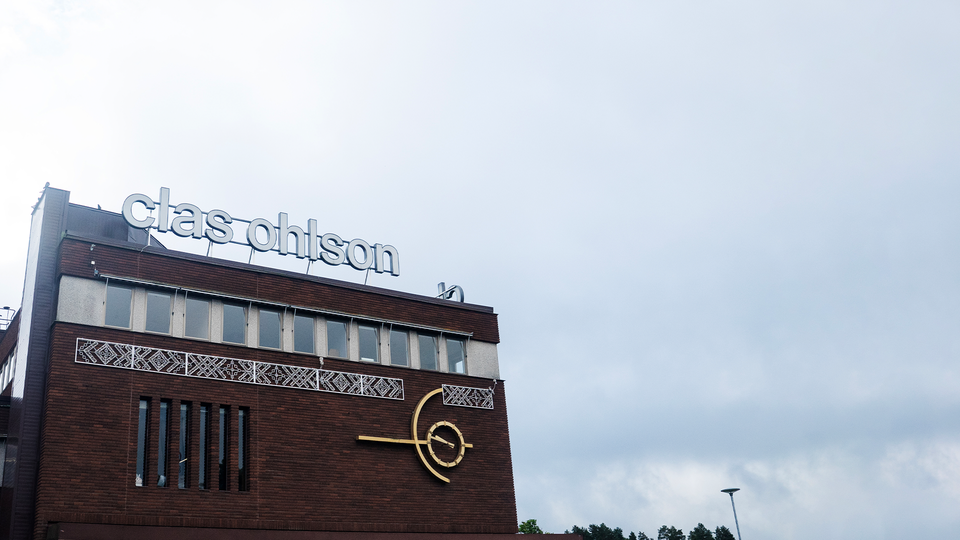 Clas Ohlson Kalmar fasad skylt